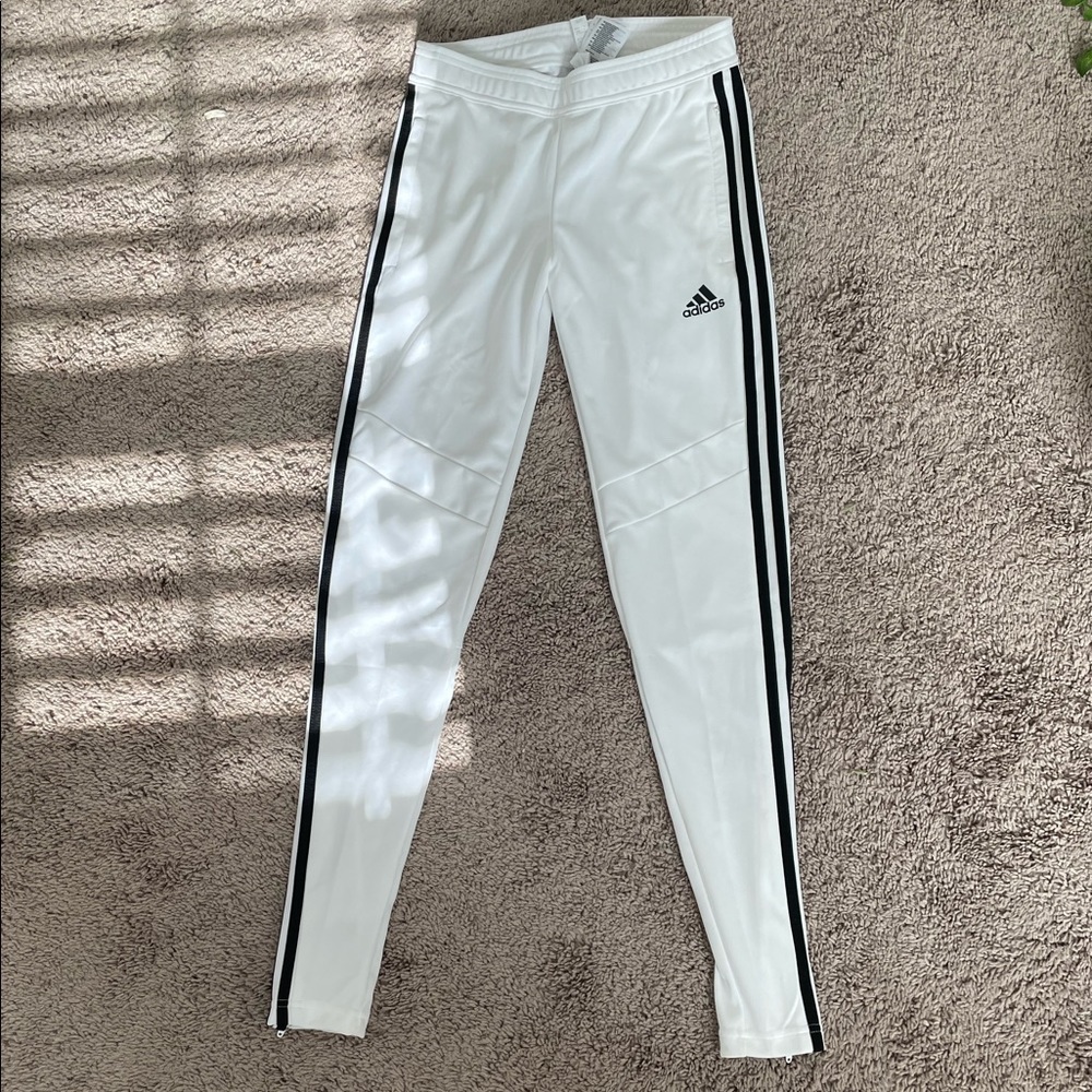 White adidas pants
